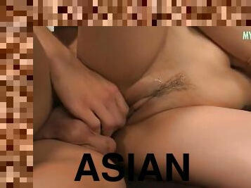 asiático, estilo-cão, orgasmo, festa, cona-pussy, anal, interracial, mulher-madura, mãe, japonesa
