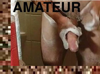 baignade, énorme, masturbation, monstre, amateur, énorme-bite, secousses, point-de-vue, douche, massive