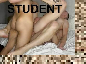 Fucking students have a home orgy