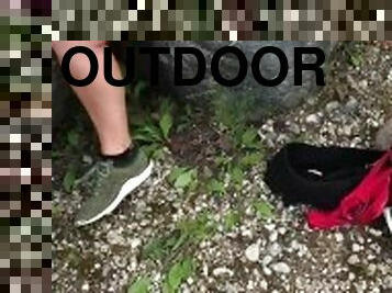 Outdoor Pussy Play Turned Us On So Much, We Had To Fuck, Cumshot All Over Her Asshole I Licked Up