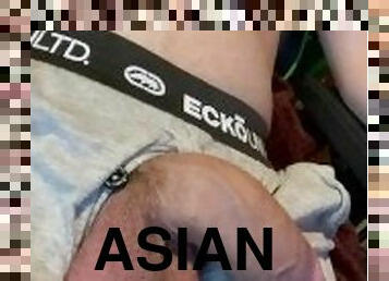 asiatique, amateur, énorme-bite, gay, solo, bite