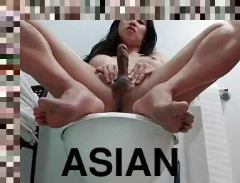 asiatique, gros-nichons, masturbation, amateur, babes, solo