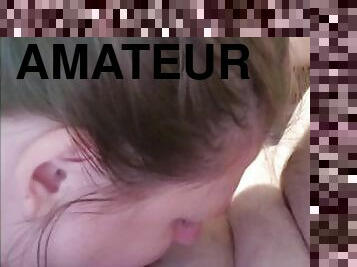 amateur, fellation, ejaculation-sur-le-corps, énorme-bite, branlette, fellation-profonde, couple, bite