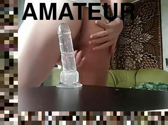 énorme, masturbation, amateur, anal, énorme-bite, ados, gode, solo, bite