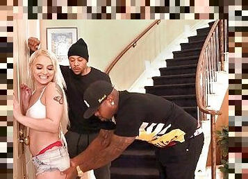 Petite Bella Jane Tries Interracial Anal Gangbang With Big Black Cocks