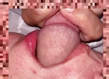 Mouth cum shot