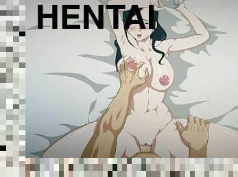 asien, groß-titten, anime, hentai