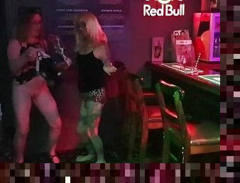 Swapping Knickers in the Public Bar - TGirl Charlotte and Post Op TGirl Lisa