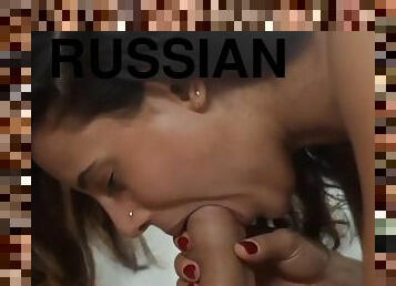 Tanned russian girl mary enjoys nice sensual sex after college