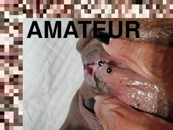 extrême, masturbation, pisser, chatte-pussy, amateur, anal, ébène, milf, point-de-vue, ejaculation