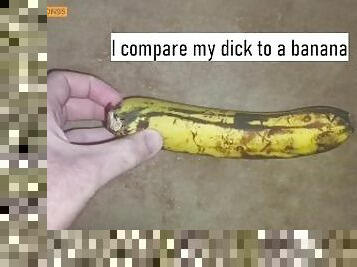 poilue, masturbation, amateur, énorme-bite, solo, banane, bite