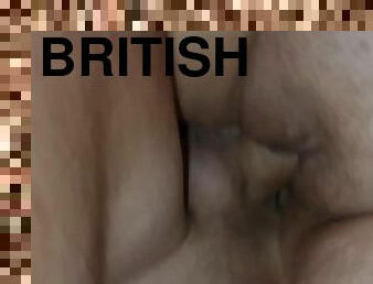 Close Up Slow Teasing Clit, Wet pussy hard British cock fucking and cumming cream pie milf HD 2K