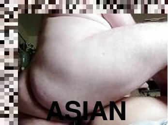 White guy breeding asian bottom creampie ending