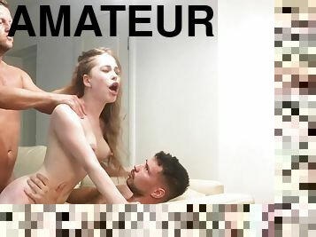 cuatro-patas, amateur, anal, mamada, chorro-de-corrida, adolescente, trío, doble, sofá, realidad