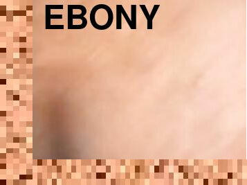 Ebony bbw takes 10 inch strap