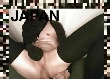 asiático, masturbação, amador, anal, gay, japonesa, dildo, fetiche, sozinho, máscara