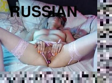 masturbation, orgasme, chatte-pussy, russe, femme, anal, maison, maman, doigtage, salope