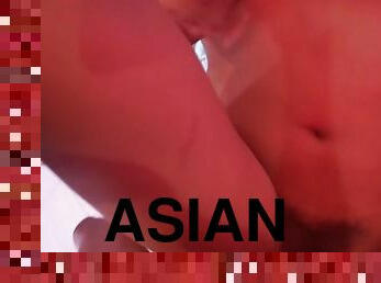 asiatique, amateur, ados, ejaculation-interne, petits-seins