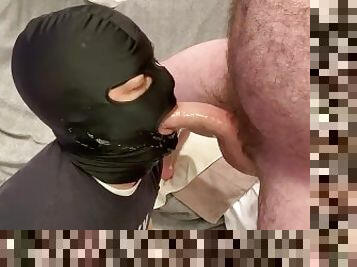Faggot cumslut milks another load out of his straight alpha dom