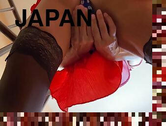Japan Asian Milf Stepmom Underskirt Public Masturbation