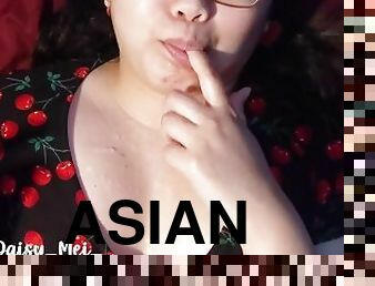 asiatique, amateur, ejaculation-sur-le-corps, ados, ejaculation