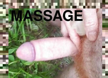 masturbação, anal, brinquedo, massagem, caebça-vermelha, dildo, vagina, floresta, buraco-de-cu, pénis