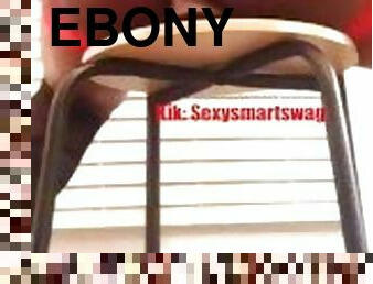 Ebony Feminine Tranny Riding Dildo