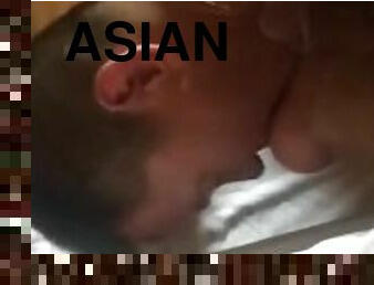asiático, pai, amador, gay, sexo-em-grupo, paizinho
