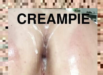 doggy, dilettant, anal-sex, babe, beule-schuss, zwischen-den-rennen, selbst-gefertigt, creampie, paar, beule