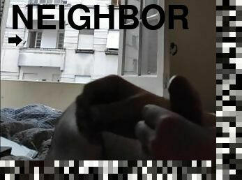 Window flash dick naked to the neighbors 1
