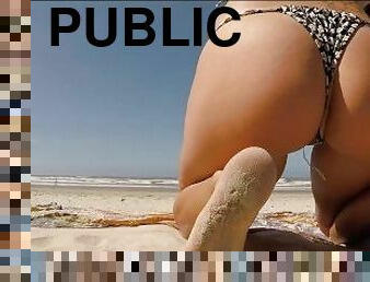 cul, pisser, public, giclée, amateur, couple, plage, salope, bout-a-bout, solo