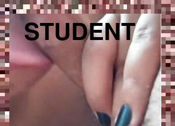 asiatisk, skolflicka, student, amatör, avsugning, tonåring, hardcore, japansk, avrunkning, creampie