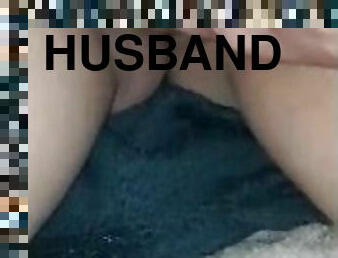 Husband playing with wife's pussy