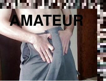 énorme, masturbation, monstre, amateur, ejaculation-sur-le-corps, énorme-bite, maison, secousses, solo