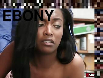 Ebony Shoplifter Blowing Officers Knob