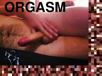 mastubasi, orgasme, amatir, cumshot-keluarnya-sperma, sentakkan, muda-diatas-18, sperma, inggris, seorang-diri, penis