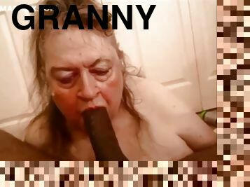 Gagging granny deepthroat pt2
