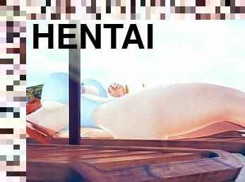 plaža, hentai, 3d