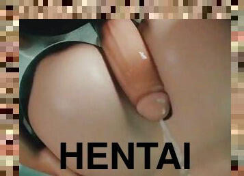 gros-nichons, chatte-pussy, japonais, butin, hentai, seins, blanc