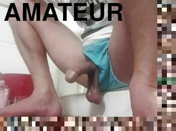 papa, masturbation, amateur, ejaculation-sur-le-corps, énorme-bite, secousses, ejaculation, sperme, solo, pappounet