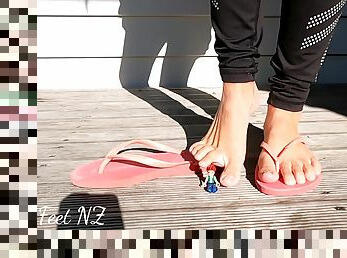 Little Man Loves Giantess In Flip Flops