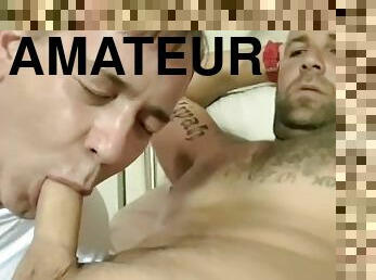 amateur, mature, fellation, ejaculation-sur-le-corps, énorme-bite, gay, branlette, tatouage, bite