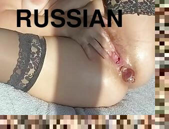 poilue, énorme, chatte-pussy, russe, amateur, anal, milf, maison, belle-femme-ronde, chatte