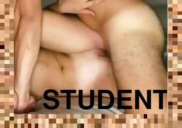 cona-pussy, aluna, estudante, amador, penetração-de-braço, casal, ejaculação, italiana