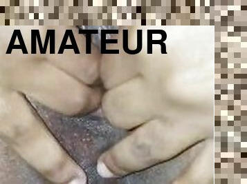 fisting, masturbation, amateur, ébène, black, doigtage, solo