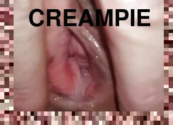 Creampie Close-up of A Beautiful 53 year Old Cuckoldress