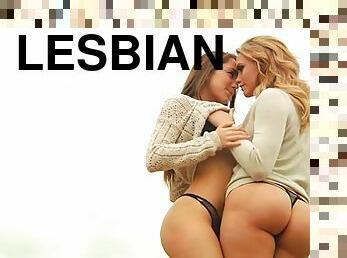 lesbian-lesbian, bintang-porno, sangat-indah, payudara-kecil