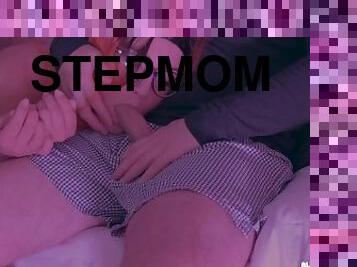 Beautiful sexy stepMommy & Step-Son Share a Couch Step-Son fucked me in the mouth