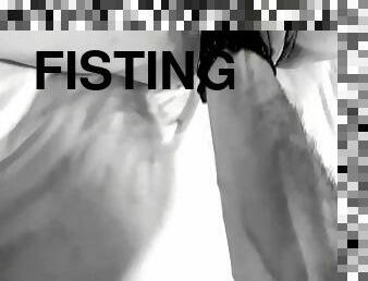 fisting, énorme, chatte-pussy, giclée, bdsm, kinky, latex, bondage, humide