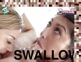 SWALLOWED Penelope Woods and Rory Knox are slurping up cock
